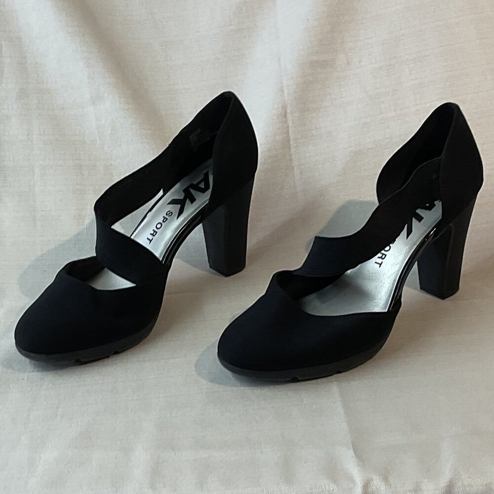 Anne Klein Black Velvet Heels | Size 8.5 - Picture 2 of 8